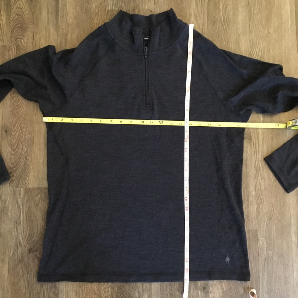 Smartwool Merino 250 1/4 Zip in Charcoal Heather - Picture 4 of 5